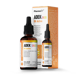 Vitamin ADEK junior für Kinder Tropfen (300 mcg + 10 mcg + 4 mg + 20 mcg) glutenfreies Nahrungsergänzungsmittel 30 ml - Pharmovit