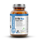 Vitamin B-Komplex Nahrungsergänzungsmittel 60 Kapseln 31,2 g (Clean Label) - Pharmovit