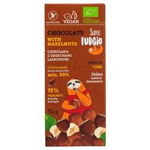 Bio Schokolade mit Haselnüssen 50 g – Super Fudgio