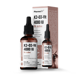 Vitamin K2 + D3 Tropfen (75 mcg + 100 mcg) glutenfreies Nahrungsergänzungsmittel 30 ml - Pharmovit