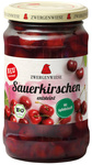 Bio Kirschen in leichtem Sirup, glutenfrei, 360 g (195 g) Glas – Zwergenwiese
