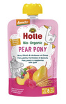 Birne Pony Tube Mousse (Birne - Pfirsich - Himbeere - Dinkel) ohne Zuckerzusatz ab 8 Monaten Demeter BIO 100 g - Holle