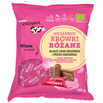 Bio Krówki mit Rosengeschmack, milchfrei und glutenfrei, 150 g – Super Krówka
