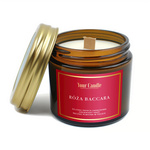 Duftende Sojakerze mit Holzdocht rose baccara 120ml - Your Candle