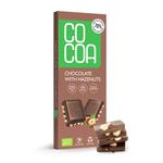 Bio Haselnuss Schokolade 70 % weniger Zucker 40 g – Cocoa