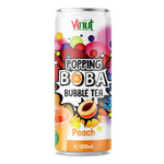 Popping Boba Bubble Tea Teegetränk mit platzenden Perlen und Pfirsichsaft 320 ml – Vinut