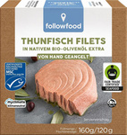 Bonito Thunfisch msc Fair Trade Filets in BIO Nativem Olivenöl Extra 160 g (120 g) - Followfood