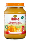 Holle Bio Menü Kürbis mit Huhn, ohne Zuckerzusatz, glutenfrei, ab 5. Monat, 190 g