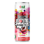 Popping Boba Bubble Tea Teegetränk mit platzenden Perlen und Litschi-Saft 320 ml – Vinut