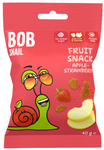 Glutenfreier Apfel-Erdbeer-Snack ohne Zuckerzusatz 40 g - BOB SNAIL