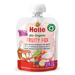 Bio Fruchtmus Fuchs (Apfel-Banane-Waldfrüchte-Joghurt) ohne Zuckerzusatz 85 g – Holle