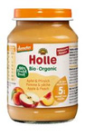 Glutenfreier Apfel - Pfirsich ab 5 Monaten Demeter BIO 190 g (Glas) - Holle