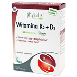 Vitamin K2+ D3 Nahrungsergänzungsmittel 60 Sublingualtabletten – Physalis