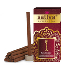 Indisches Sandelholz Räucherstäbchen (10 Stück) 20 g - Sattva (Ayurveda)