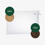 Buchweizen und Dinkelspelz Schlafkissen für Erwachsene weiß (45 x 60 cm) - Plantule Pillows