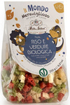 Glutenfreie Dinosaurier-Nudeln (Reis dreifarbig) für Kinder bio 250 g - Pasta Natura