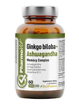 Ginkgo biloba + Ashwagandha Gedächtnis Komplex Nahrungsergänzungsmittel 60 Kapseln – Pharmovit