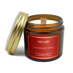 Duftende Sojakerze mit Holzdocht la dolce vita 120 ml - Your Candle