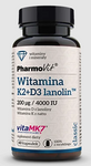 Vitamin K2 + D3 glutenfreies Nahrungsergänzungsmittel 60 Kapseln - Pharmovit (Classic)