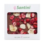 Vollmilchschokolade mit Cranberries und Banane ohne Zuckerzusatz glutenfrei 80 g - Santini