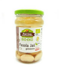 Glutenfreie gekochte Jas-Bohnen bio 300 g (175 g) (Glas) - Farma Świętokrzyska