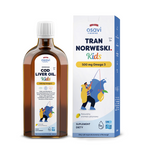 Norwegischer Omega-3-Lebertran (500 mg) für Kinder ab 3 Jahren mit Zitronengeschmack, Nahrungsergänzungsmittel, 250 ml – Osavi